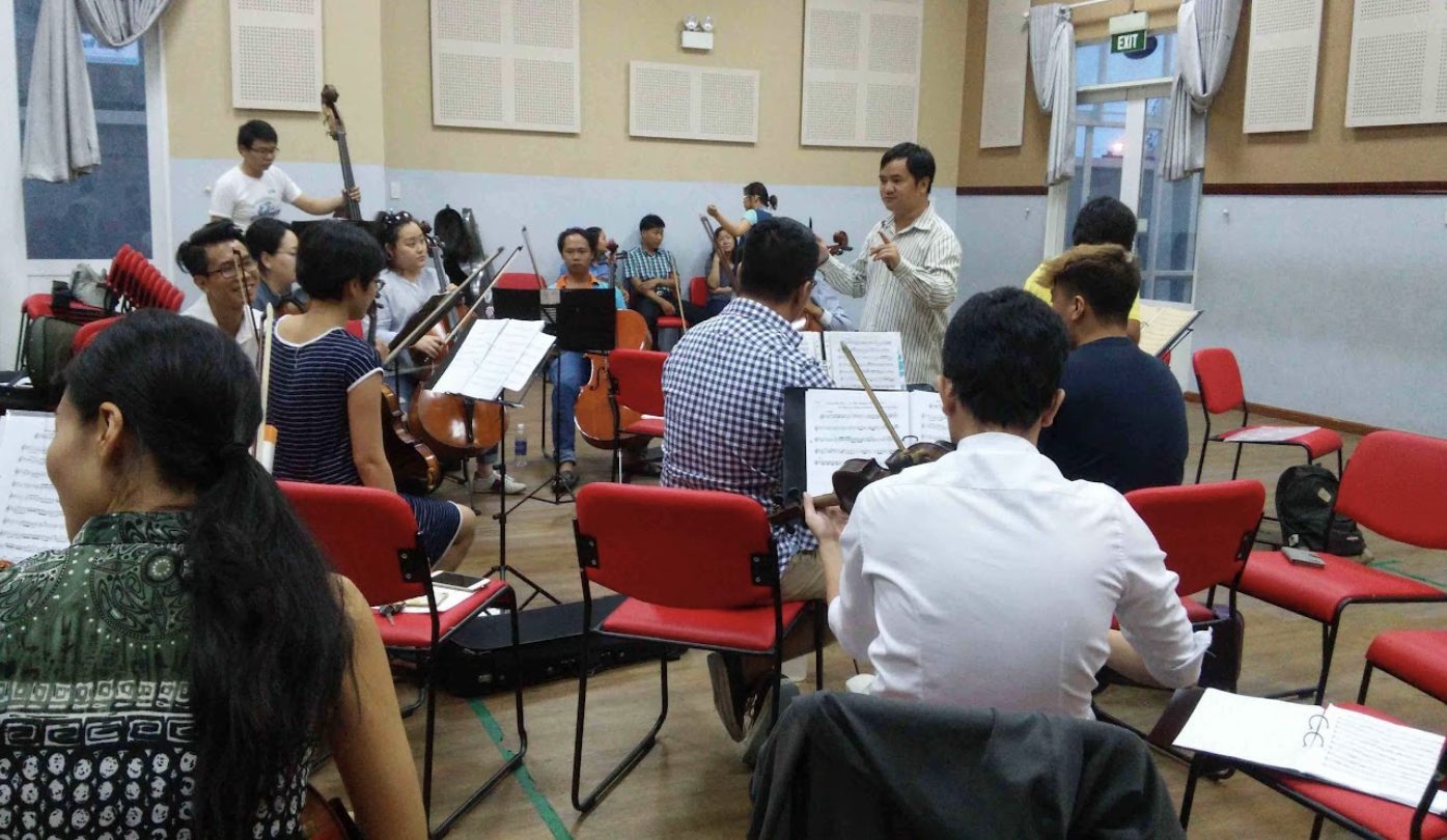 Orchestra rehearsal